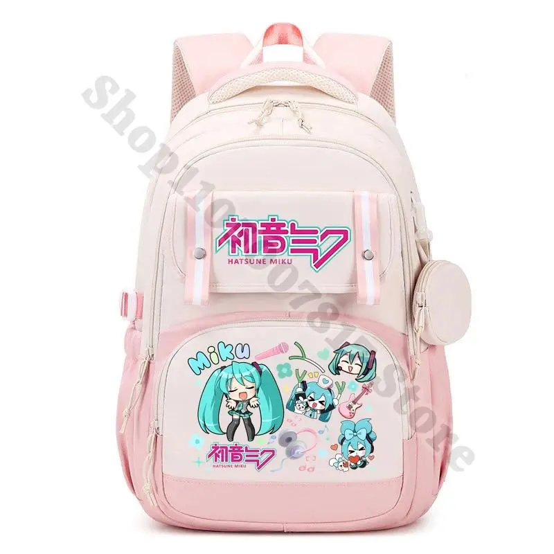 Hatsune Miku Anime Backpack, Vocaloid Character Printed School Bag, Fashion Cartoon Backpack for Kids, Large Storage Student Travel Bag