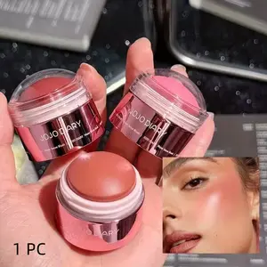 Dual-Use Blush Cream for Lips And Cheeks - Matte, Pearl, Glitter Finish Suitable for All Skin Tones, Instantly Brightens Complexion - Can Be Used Wet Or Dry - Long-Lasting And Smudge-Proof - Medium Coverage - Suitable for All Skin Types