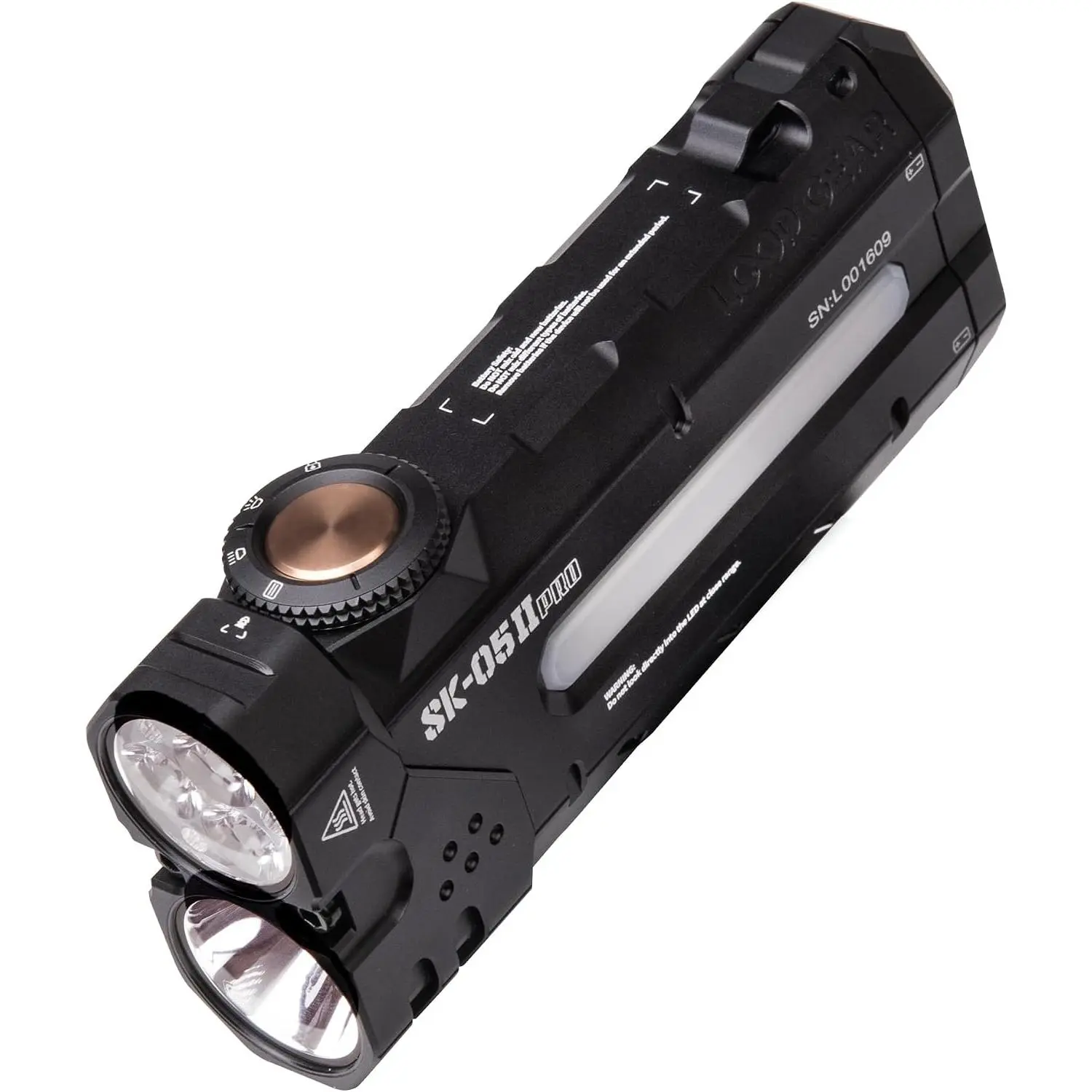 SK05 Pro 2 High Lumens EDC Flashlight with 5000LM & 410M | Rechargeable Flat Flashlight with 8000mAh , LED Light with  & Clip,Strobe/SOS for Camping
