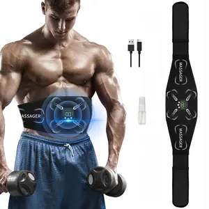 Smart Gym System Ab Trainer Core Trainer, ABS Stimulator, Ab Toning Belt Trainer, Workout Equipment for Men & Women,Home Office Fitness Workout Equipment for Abdomen Gray