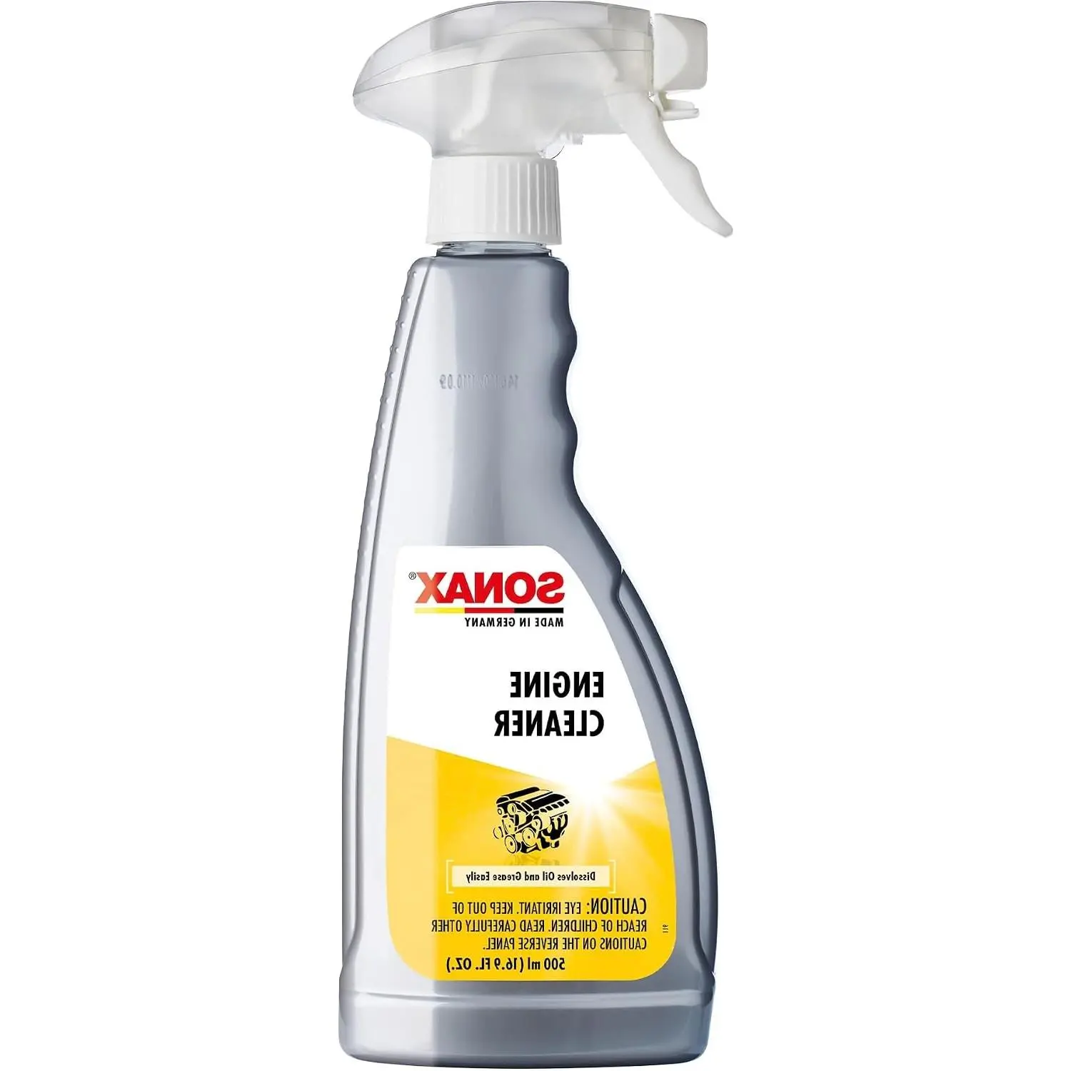 SONAX Engine Cleaner | Powerful Engine Degreaser for Oil & Grease Removal | Safe on Metal, Plastic & Rubber | Phosphate & Solvent-Free Formula | Deep-Cleaning for Hard-to-Reach Areas | 543200 | 500 ml