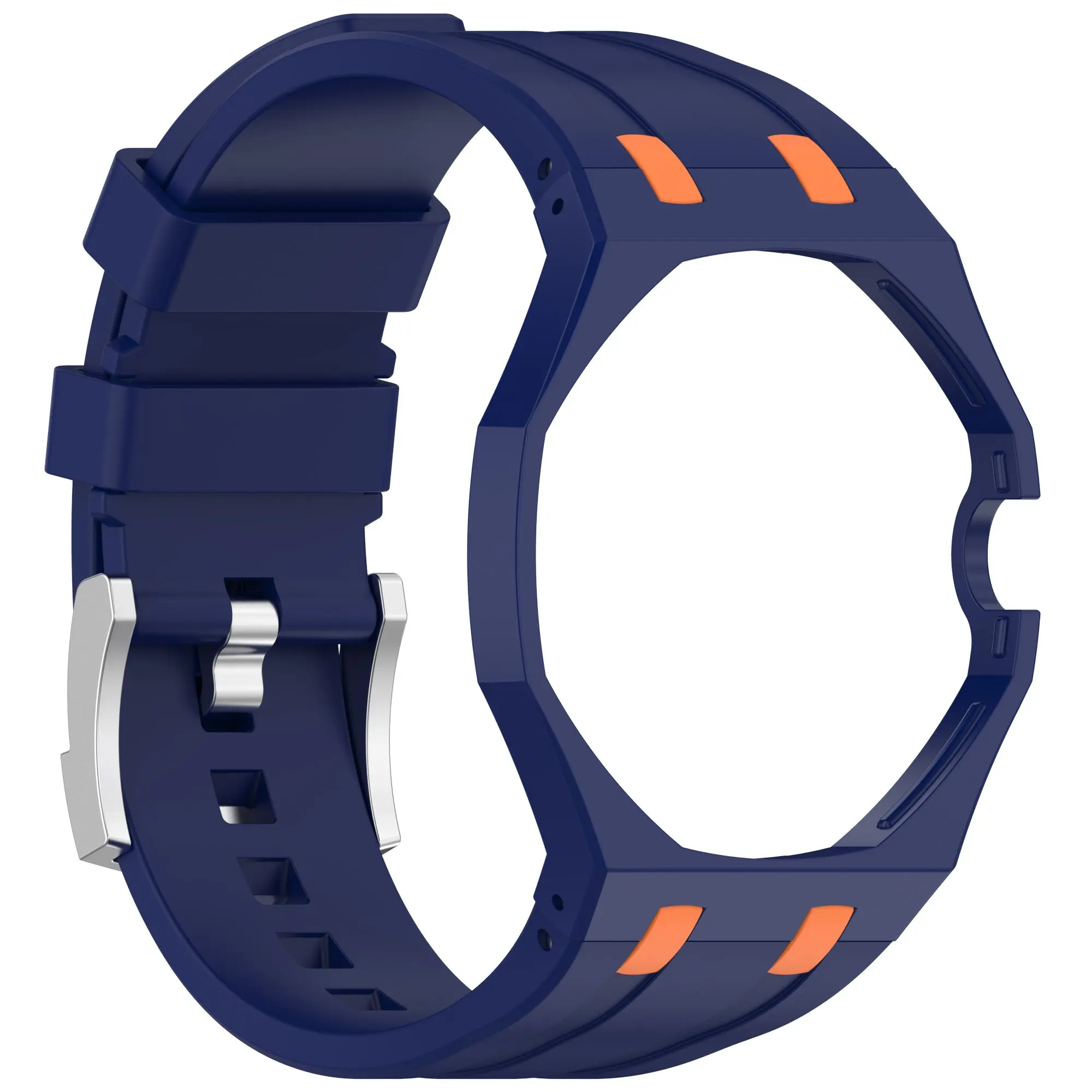 Silicone Band + PC Case Protector for Royal Pop Lepine Conversion Kit, One-Piece Case + Strap for Swatch Ap 2026 Pocket Watch, Modified Wearable Wristband Accessory