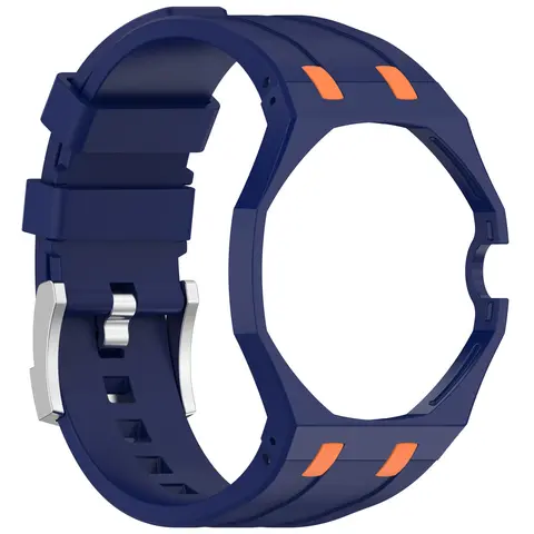 Silicone Band + PC Case Protector for Royal Pop Lepine Conversion Kit, One-Piece Case + Strap for Swatch Ap 2026 Pocket Watch, Modified Wearable Wristband Accessory