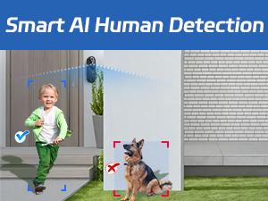 1080P Wireless Video Doorbell Camera, Night Vision, Cloud Storage (Sold Separately), 2.4GHz Wi-Fi Only, AI Human Detection, Real-Time Alert, 2-Way Audio, Battery