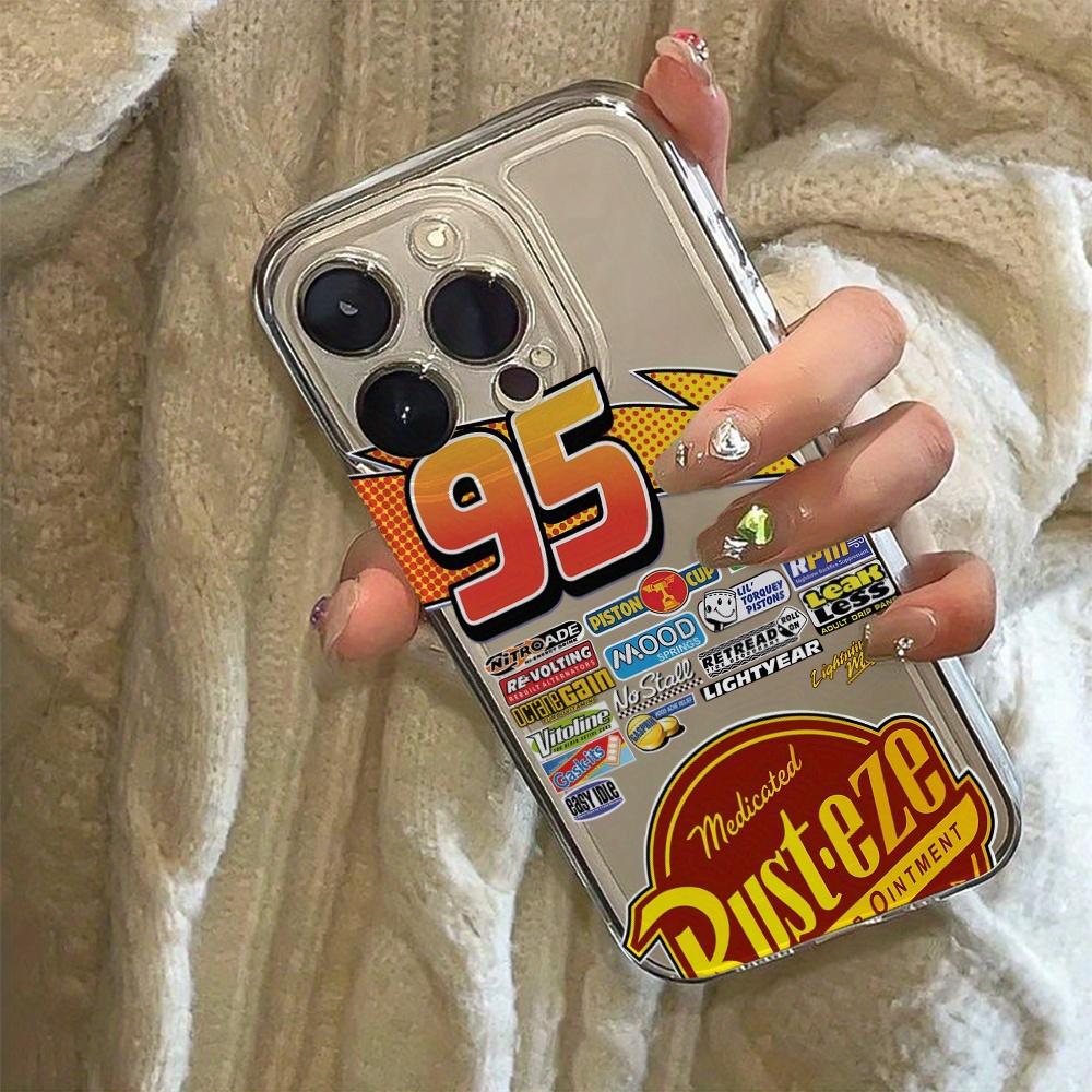 A Protective Case Featuring a Lightning Mcqueen Design, Made of TPU for Shock Resistance And Full Coverage, Compatible with Various for iphone Models Including 6, 7, 8, XR, X, Xs, Xs Max, 11, 12, 13, 14 Pro, 15 Plus, 16 Pro Max, And 17 Air.