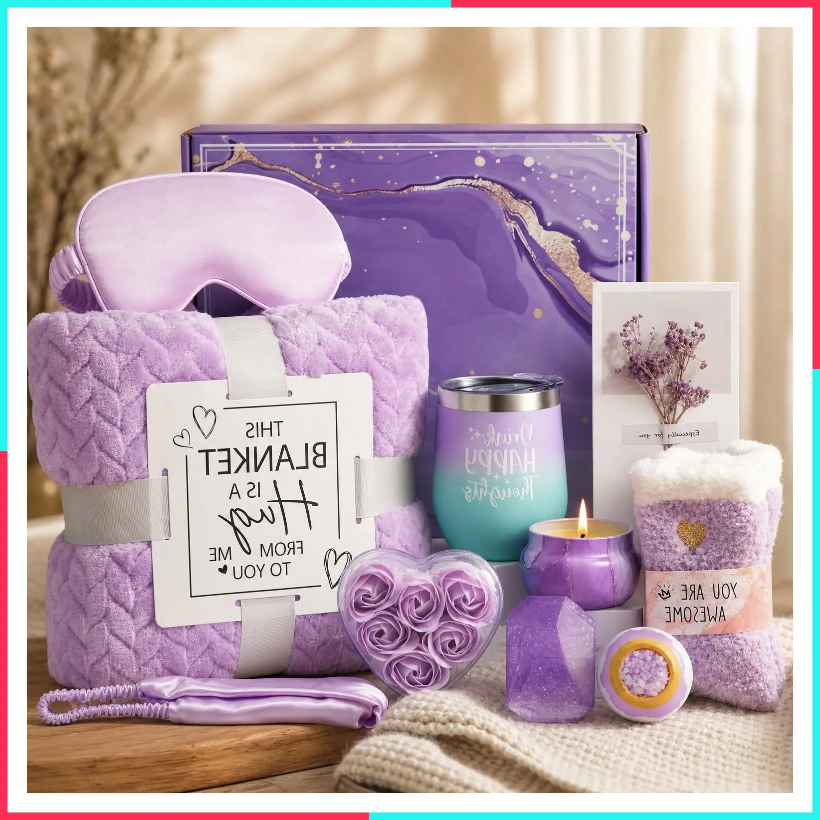 Spa Gift Baskets for Women Self Care Package Birthday Get Well Soon Care Package