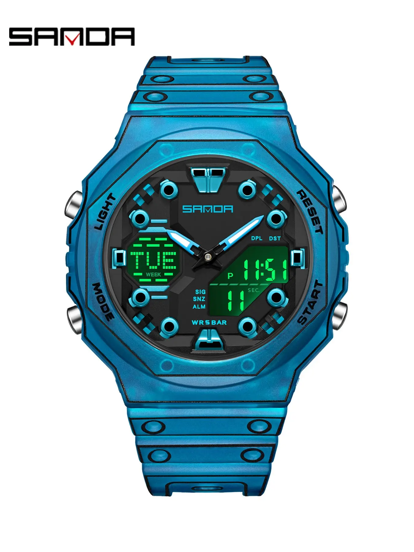 Three Peak Waterproof Digital Watch, Anime Comic Style Bestseller Dual Display Timepiece, Fashionable and Durable Accessory
