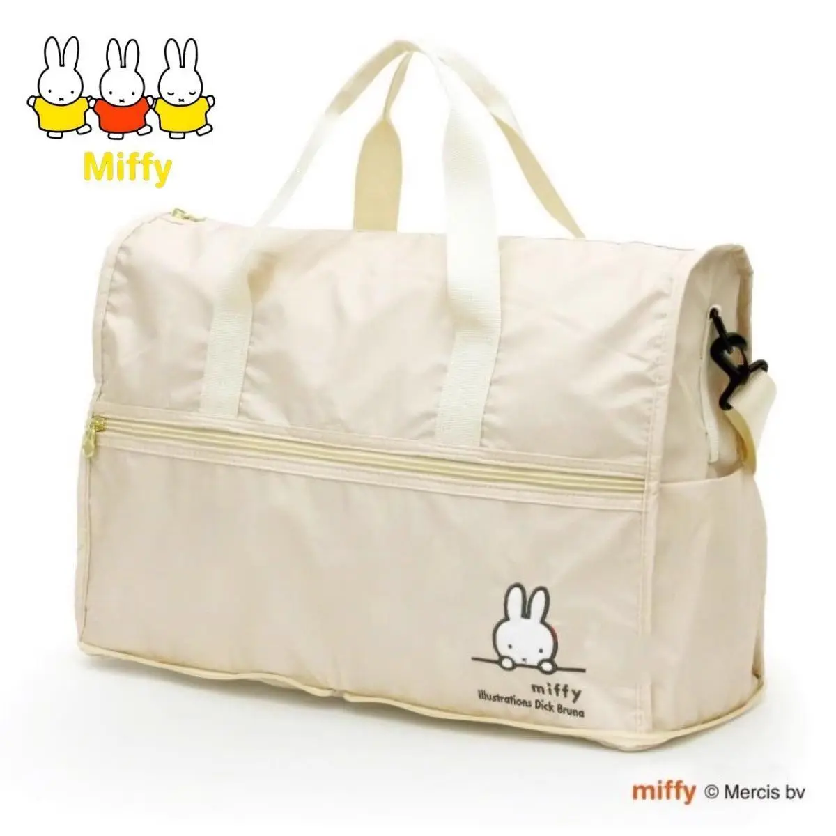 Kawaii Anime Miffy Rabbit Travel Bag Cute Cartoon Student Portable Clothes Folding Large-capacity Storage Bag Hand Luggage Bag
