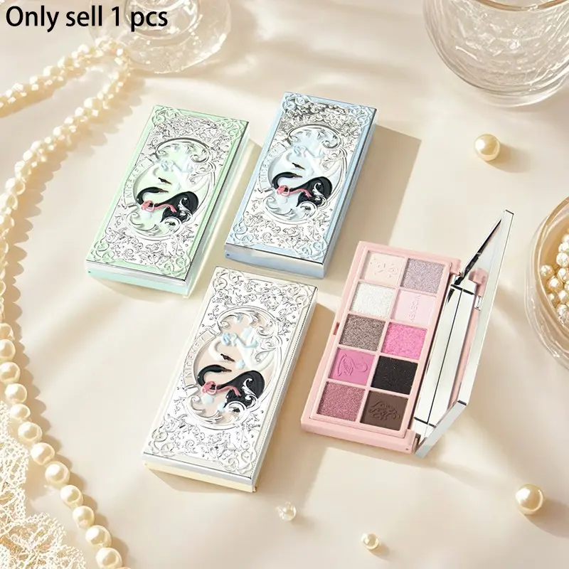 Ballet Ten-Color Eyeshadow Palette, Neutral Cool Makeup, Versatile Eye Shadow, Elegant Embossed Case, Multiple Colors Available