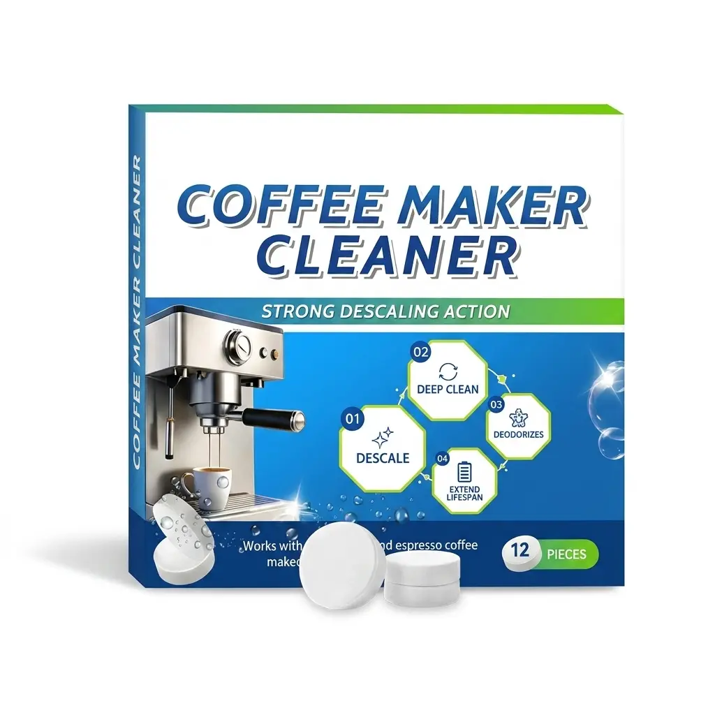 Coffee Machine Cleaner Tablets, Multi-Purpose Descaling Cleaning Tablets for Coffee Makers, Espresso Machines and Filters essential household item