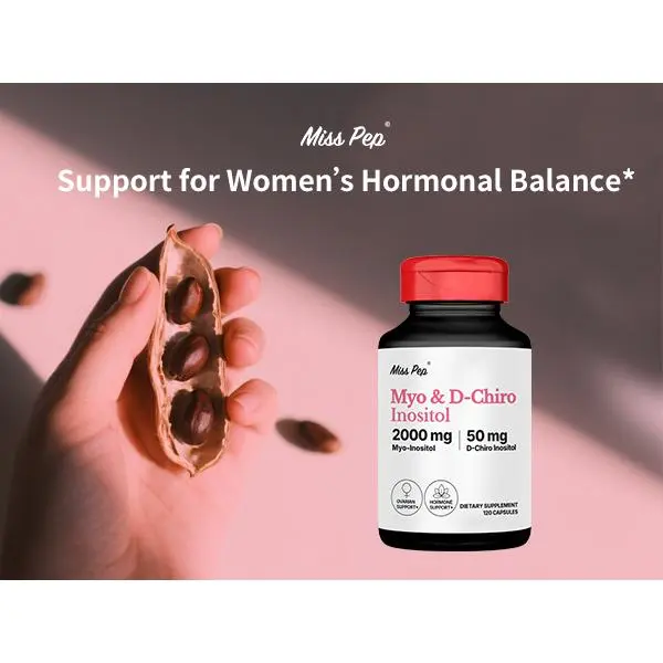 Myo Inositol & D-Chiro Inositol for Women 2000mg | Ideal 40:1 Ratio, Myo-inositol 2000mg & D-Chiro 50mg Per Serving | Support for Hormonal Balance & Ovarian Health, 120 Capsules