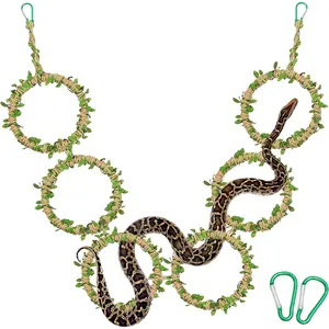 Snake Climbing Rings for Ball Python & Corn Snake, Enrichment Pet Toys Reptile Tank Cage Decor Habitat Accessories for Terrarium, Bearded Dragon, Chameleon, Lizard, Parrot
