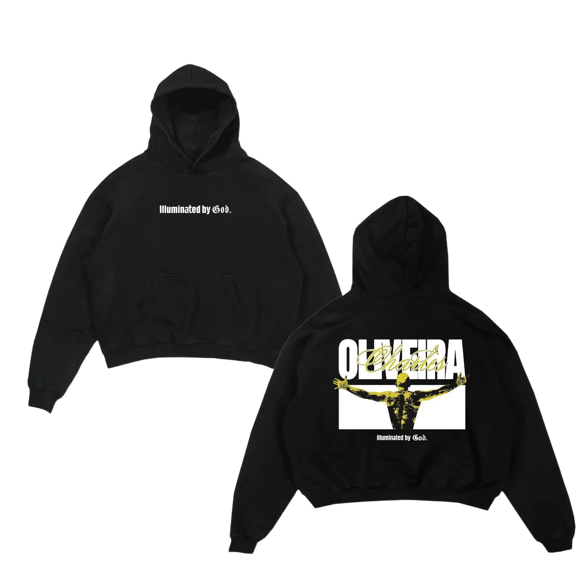 [Sale Up To 50%] Unisex COMBATWEAR Charles Oliveira Illuminated By God Hoodie, Do Bronx UFC Fighter Hoodie, UFC Fan Custom Graphic Design, Gift For UFC MMA Fans