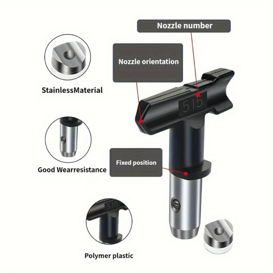 Reversible Spray Tip, Multi-size Airless Spray Nozzle, Suitable for Airless Paint Spray Tools & Airless Spraying Machine, Practical Power Tool Accessories