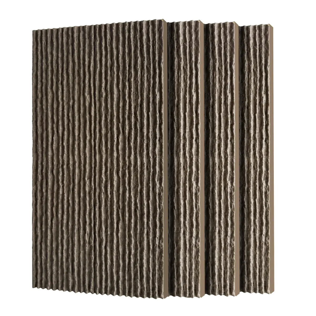 3D Faux Stone Wall Panels, 4 PCS PU Wainscoting Panel for Interior Wall Decor, Flame-resistant & Lightweight & Waterproof,for TV Wall, Office, Living Room, 47.24" * 23.62"(Flowing Stone)(Space Black)