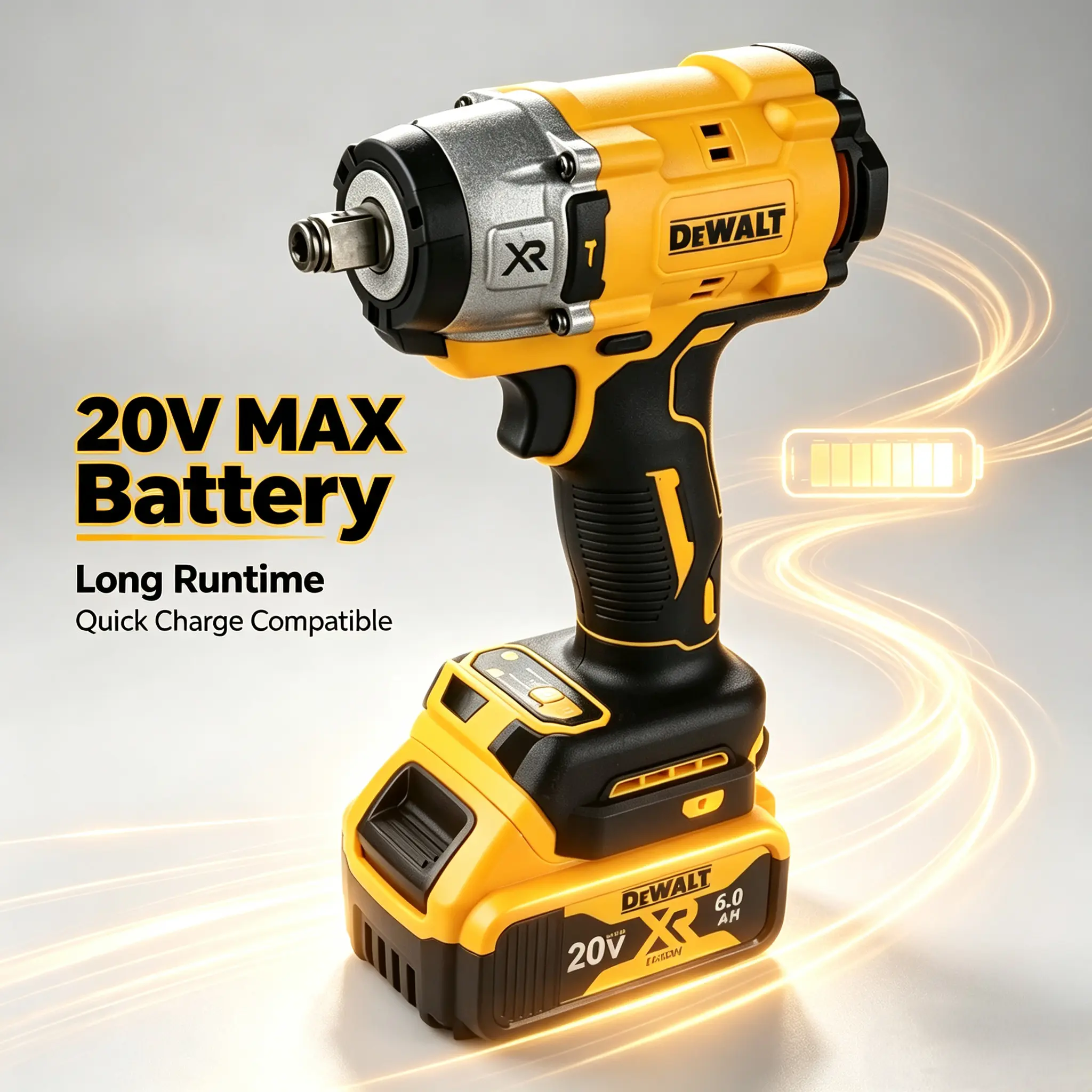 20V MAX Dewalt DCF922 Cordless Impact Gun 4 Speed High Torque Wrench for Mechanics Rust Nut Removal