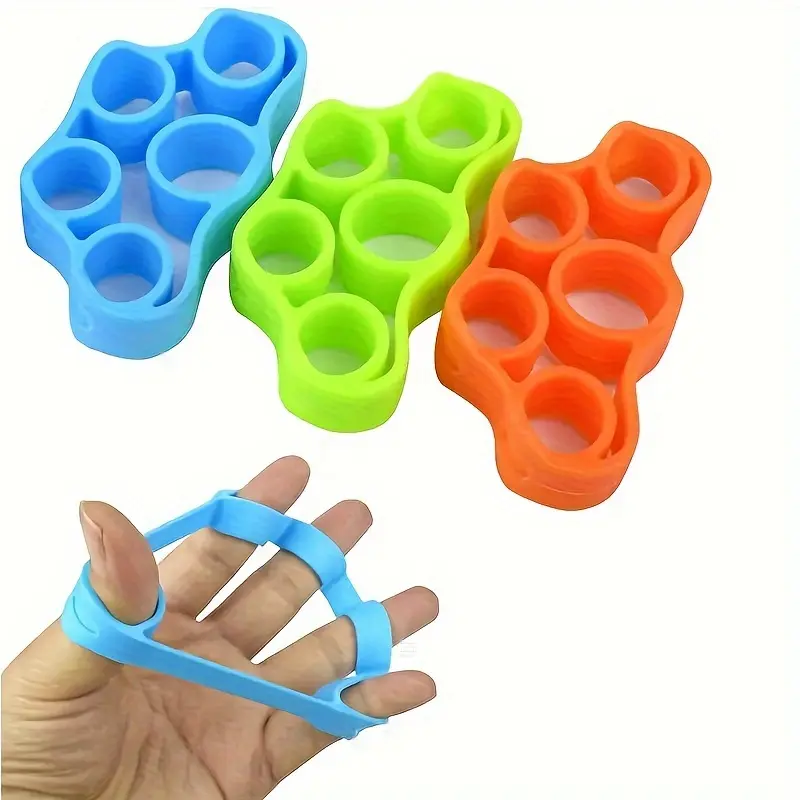 3pcs Silicone Grip Strengthener, for Finger And Wrist Exercise, Finger Sensitivity Training And Relaxation - Portable Finger Extender for Hand And Finger Strength Training