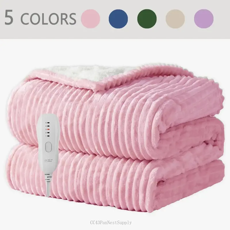 Electric Heated Blanket, 5 Heat Levels Electric Blanket with 3H Auto Shut-Off, Multifunctional Blanket, SHeating Blanket, oft Comfortable Warming Shawl for Home Office TravelCC43PanNestSupply