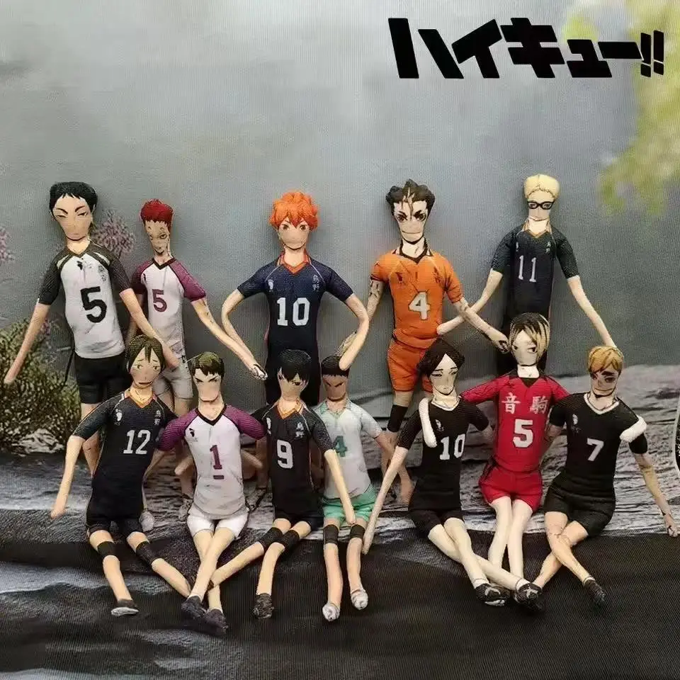 Anime Haikyuu Hinata Shoyo Kozume Kenma Cotton Plush Cosplay Keychain - Slender Twistable Character Figure, Cute Collectibles, Unisex Room Decor Gift