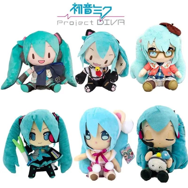 25-32cm Japanese Anime Soft Plush Hatsune Miku Stuffed Toy Doll, Comfortable Pillow, Cute Christmas Gift for Children, Ideal for Collectors