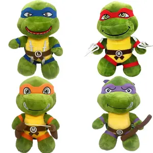 2026 hot item 25cm Ninja Turtles Plush Dolls Anime Game TMNT Leo Raph Mike Don Stuffed Animals Decoration Ornament Toys for Kids Birthday Gift