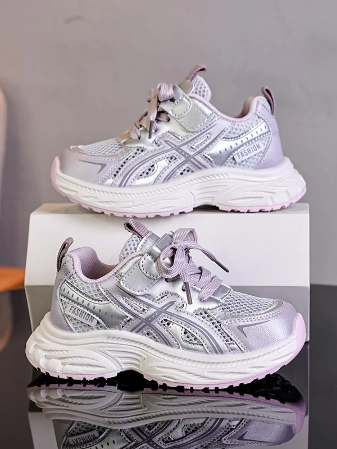 Breathable Summer Shoes, Sweat-Wicking Non-Stuffy, Velcro + Laces Dual Fixation, Casual Fabric Upper, Rubber Sole, All Seasons