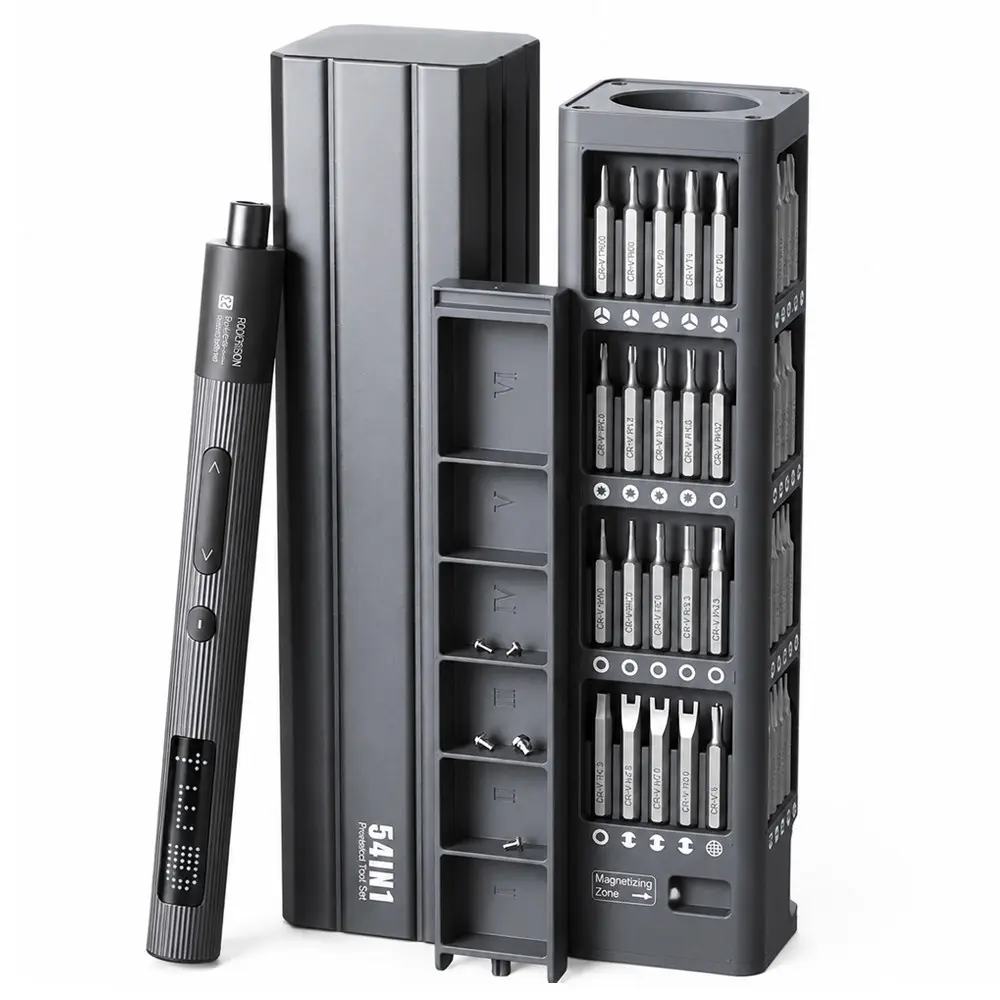 Portable Mini Electric Rechargeable Cordless Screwdriver Set 49-in-1 Precision Cordless Power Drill Tool Kit with Magnetic Case for Phone Laptop Camera Watch Electronic Repair Tools Handy Tech DIY Hardware Gadgets Practical Gifts for Men