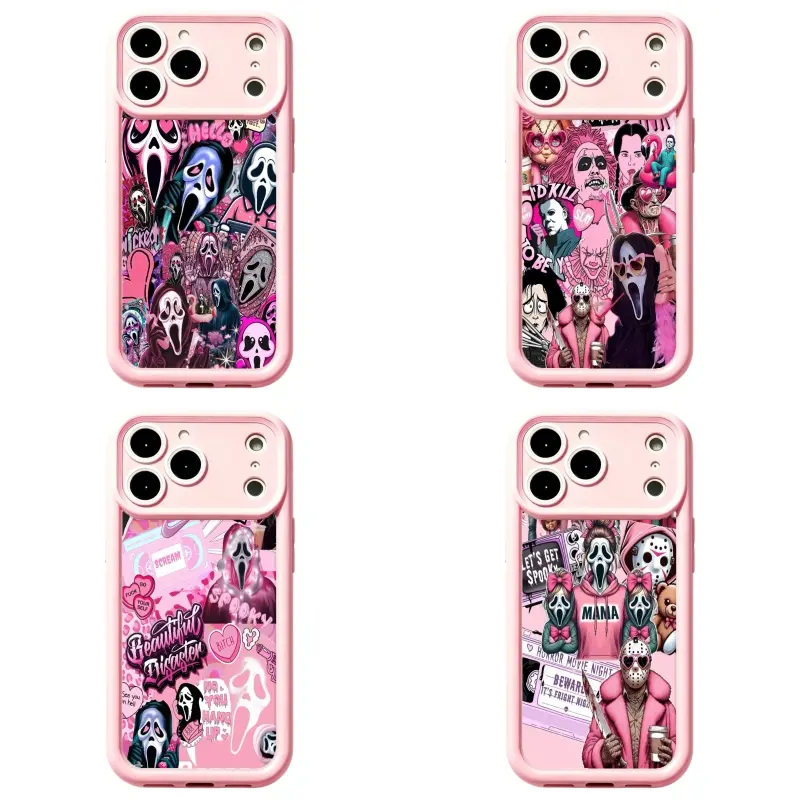 Pink Horror Movie Phone Case,Gift For Horror Movie Fans,For iPhone 17 Pro Max 16 15 14 13 12 11 Plus Pro Max/X/XS/XSMAX and for Samsung S21 S22 S23 S24 S25 S26 Plus Ultra,Best Gift Idea For Yourself, Partner, Family&Friends,Protection Casing