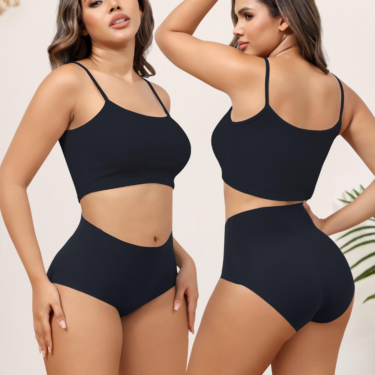 LEVAO Women's Lingerie, 6 Pack High Cut Breathable Seamless Briefs, Soft Comfy High Waisted Panties with Double-Layer Crotch, Holiday Gift, 3D Butt, Foldable, Elegant,clothes for back to school,first day of school outfits