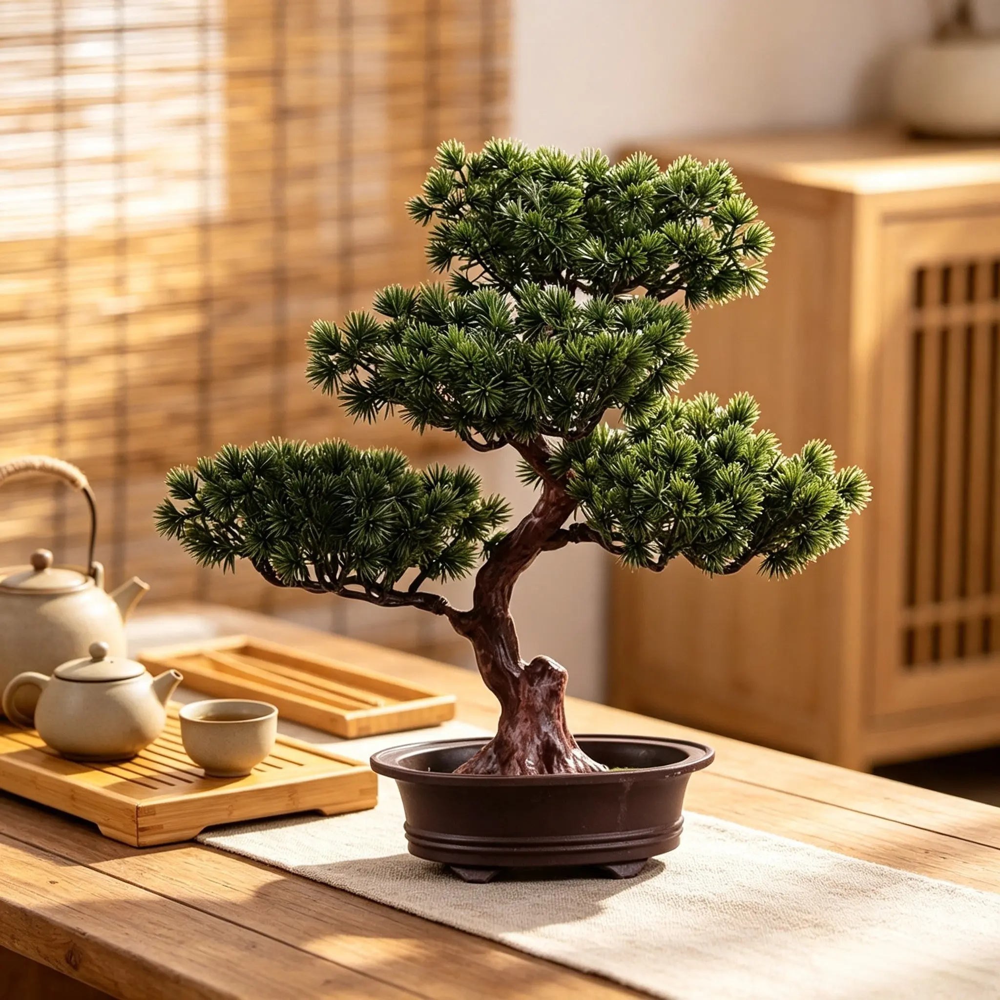 1pc Artificial Bonsai Tree, Realistic Plant Decor, Indoor Home Plants, Hallway, Cabinet, Bookshelf, Room, Table Decoration