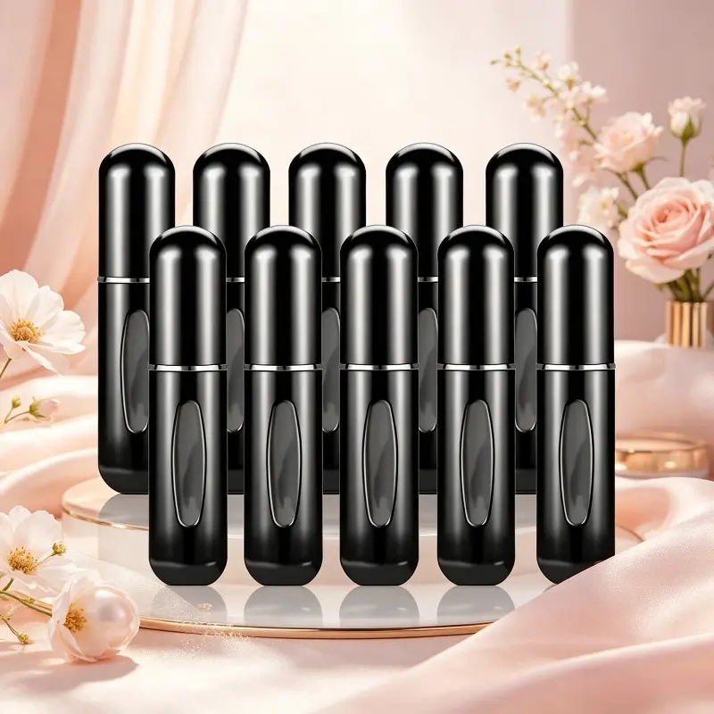10Pcs Portable Refillable Perfume Refill Bottle Set, Mini Leakproof Anti-evaporation Travel Bottles & Perfume Vials for Daily & Business Trip Fragrance Refill