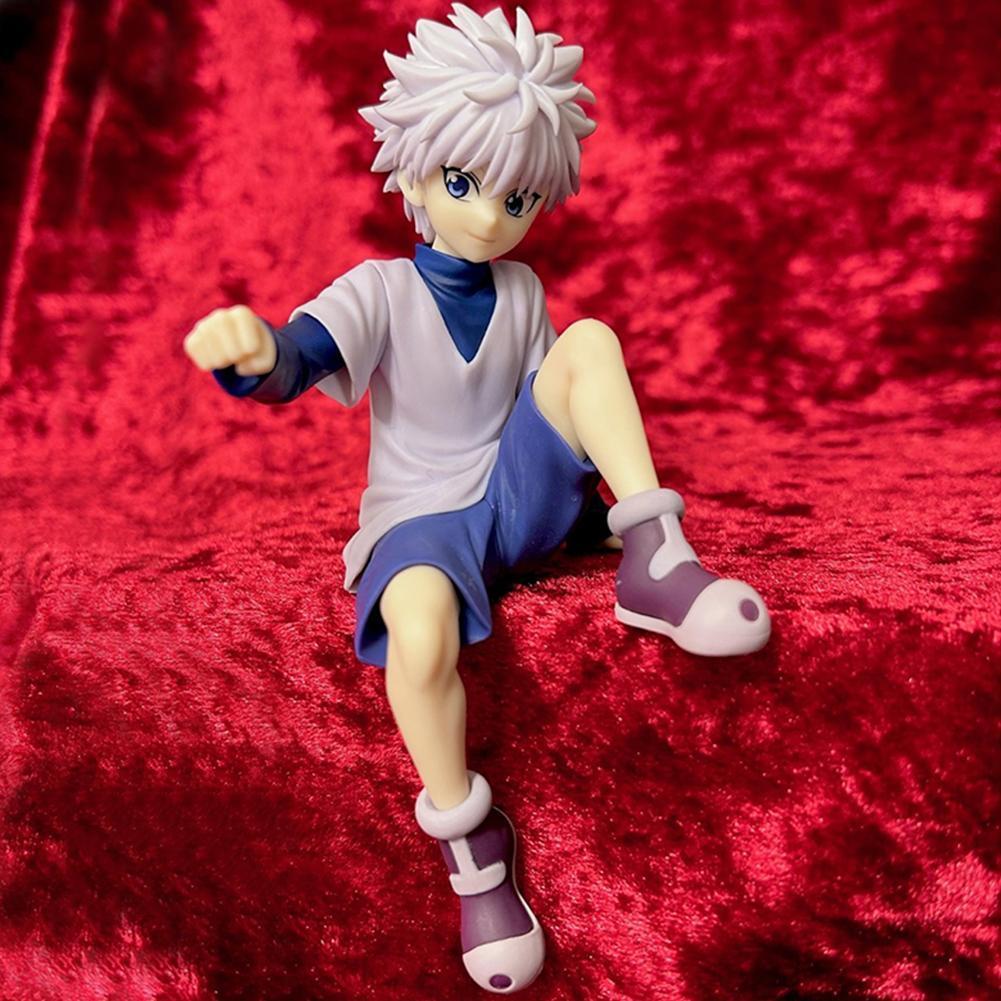 12cm Anime Hunter Killua Zoldyck Figure Pvc Hunter Aciton Figure Killua Figurine Gon Freecss Model Car Ornaments Gifts 12CM