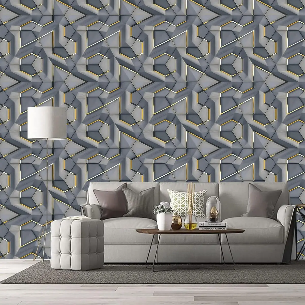 Imitation 3D Wallpaper Roll, Waterproof Self-Adhesive Checkered Wall Stickers for Interior Walls, Removable and Strong Adhesive for Home Decor