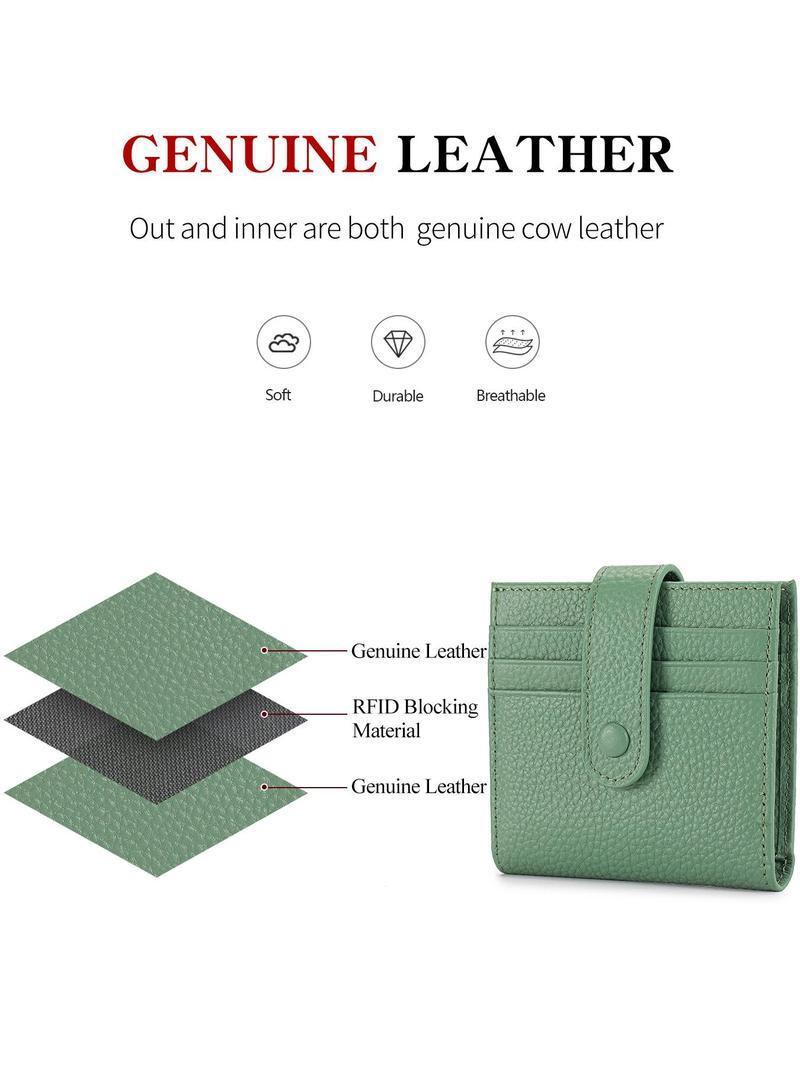 Women's Solid Color Leather Bifold Wallet, Fashionable Zipper Coin Purse with ID Window, Casual Versatile Card Holder for Daily Use