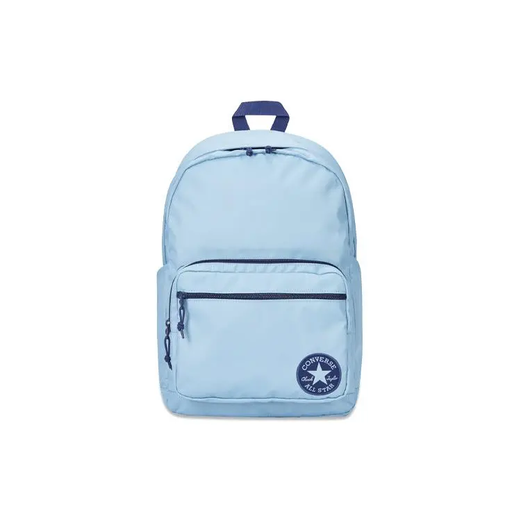 Converse GO2 Backpack – Large-Capacity Polyester Backpack for Men and Women, Casual Style in Baby Blue