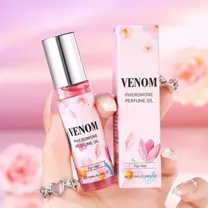 Women's Pheromone Rollerball Fragrance Moisturizing Oil, Alcohol-Free Nourishing Skincare Oil, Long-Lasting Floral Scent Body Massage Oil 10ML