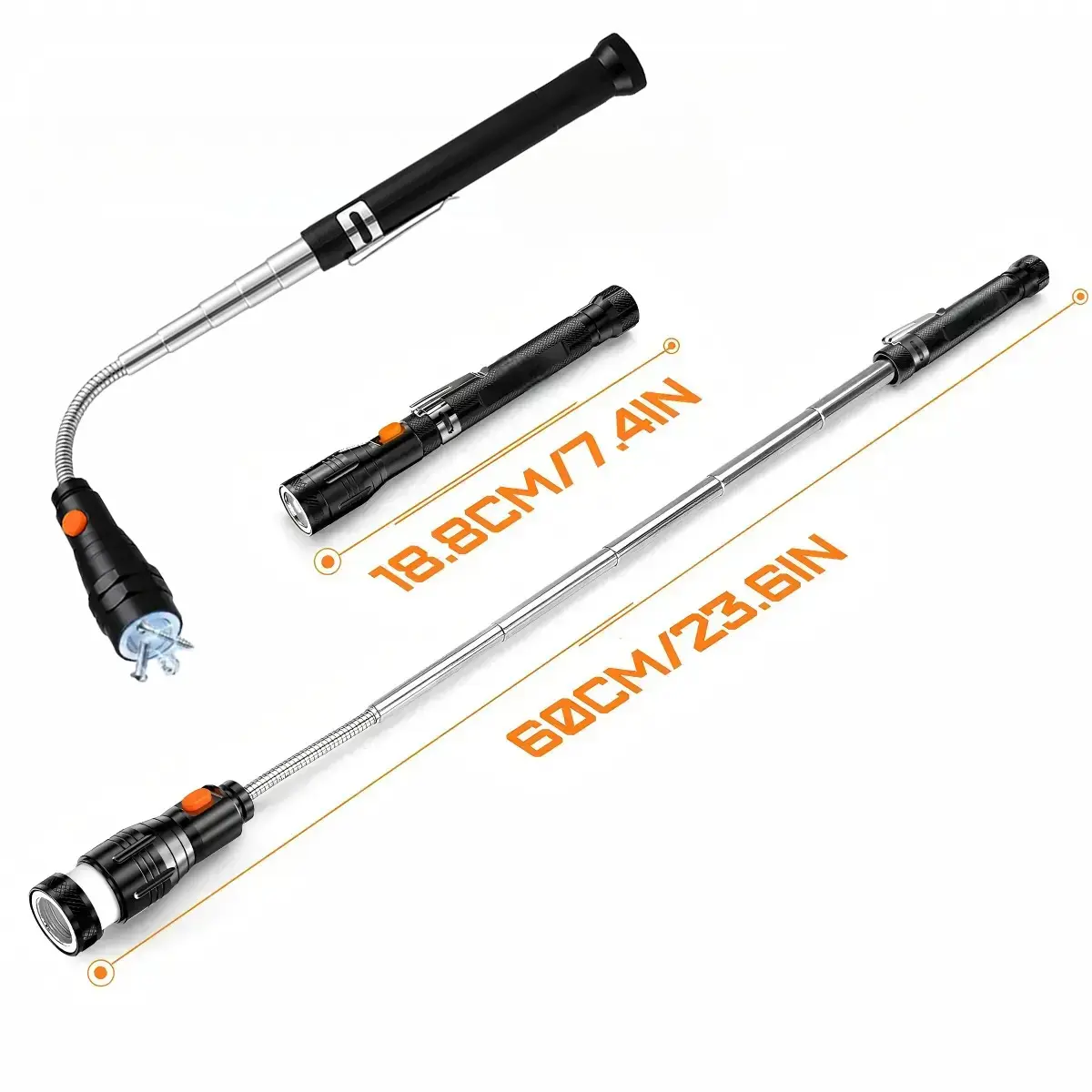 Telescoping Magnet Wand with LED| Cool Car Gadgets & Garage Must-Haves| Perfect Gifts for Men Dad