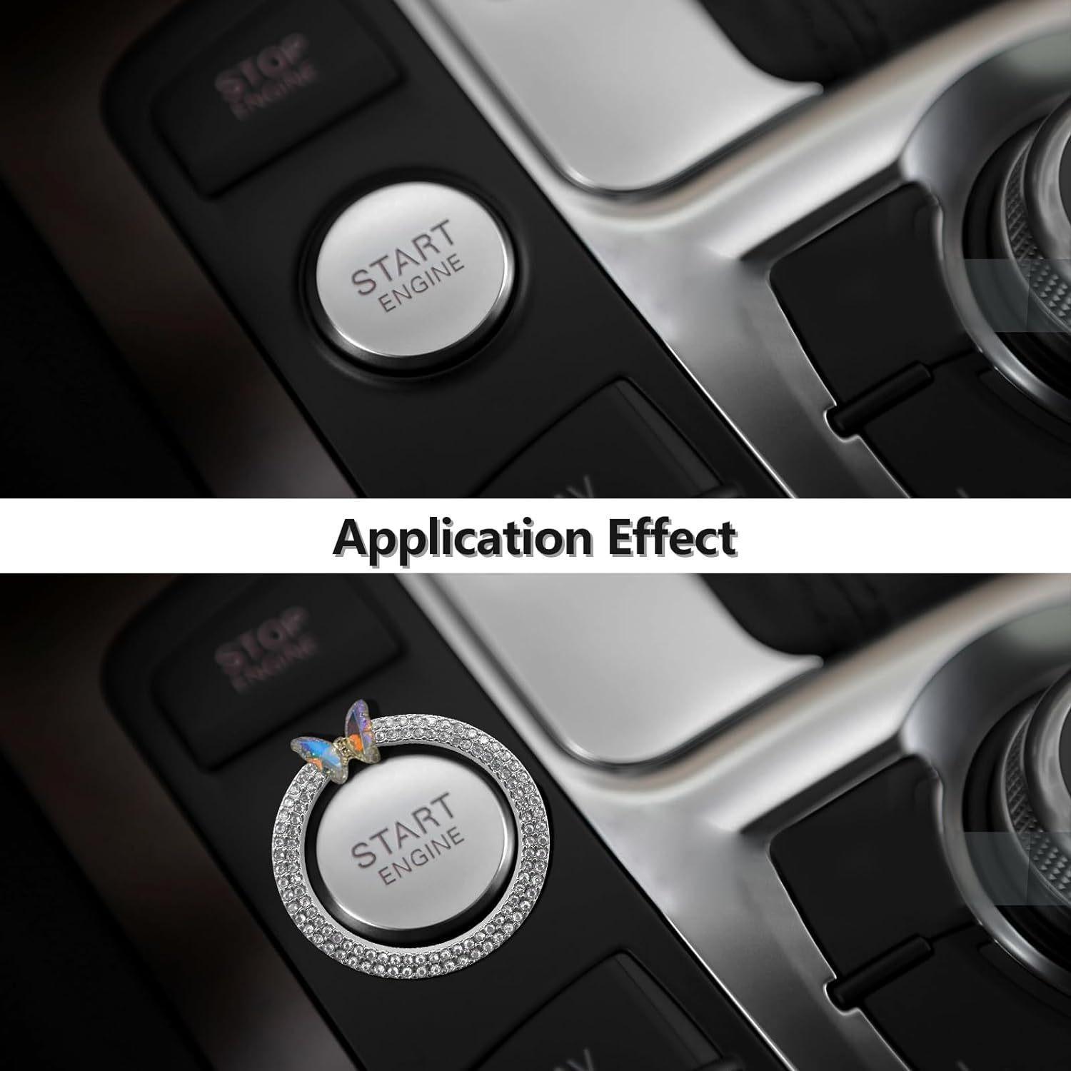 Car Engine Start Stop Button Decoration, Car Accessories for Girls, Car Stuff, Creative Rhinestone Decor Car Engine Start Stop Button Decorative Accessories, Car Decor for Girls, Car Gadgets, Car Interior Decor for Women