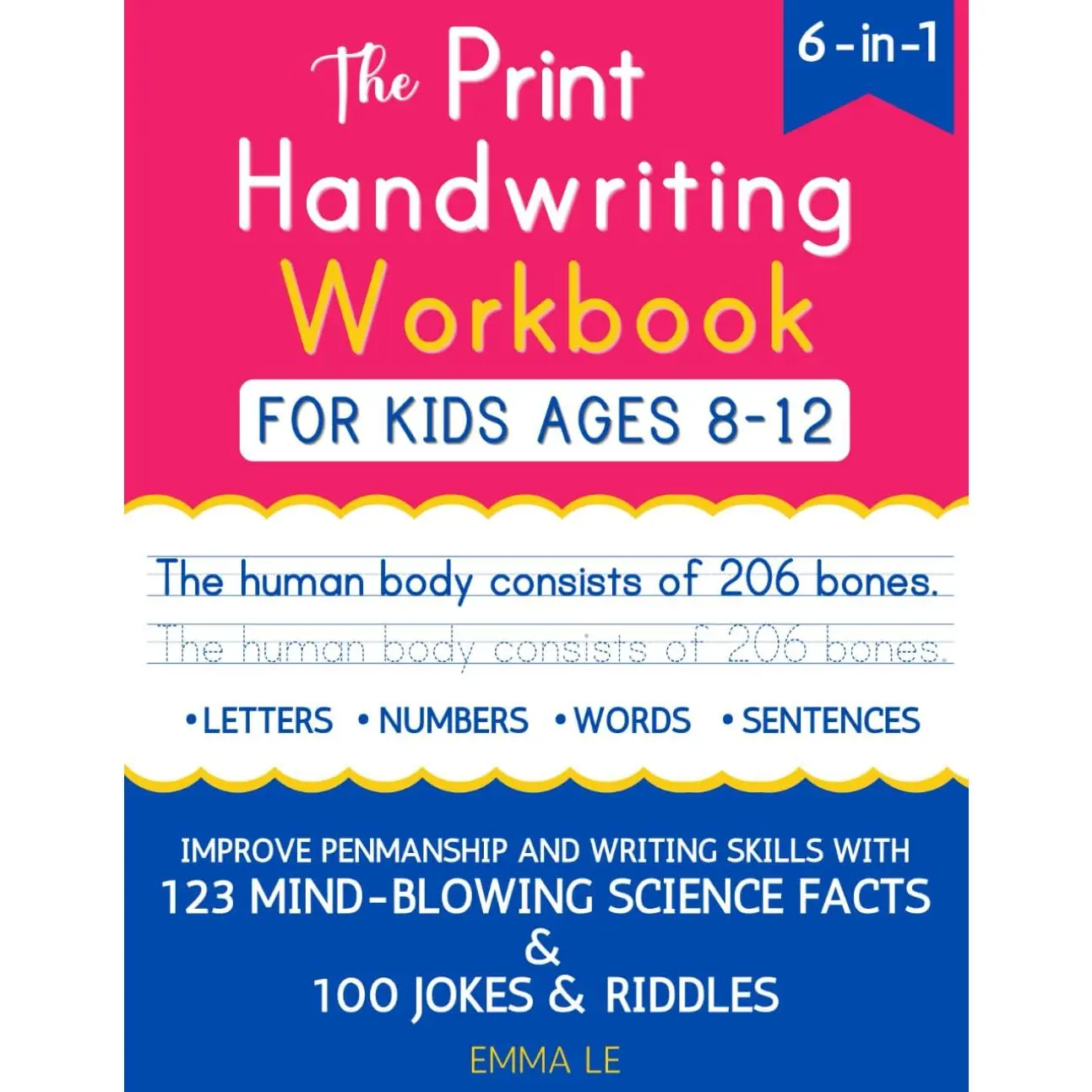 Kids Ages 8+ Print Version Handwriting Practice Workbook - Engaging Printed Paper, Large Size, 123 Science Facts, Paperback for Penmanship & Writing Skills Improvement (School & Educational Supplies)