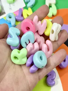 500g Approximately 175 Pieces Fun Colorful 3D Letter Beads, Unique A-Z Alphabet Acrylic Beads, 6mm Large Hole English Letter Beads, Loose Beads for DIY Necklaces, Bracelets & Phone Charms, Jewelry Making Supplies, Bead Assortment