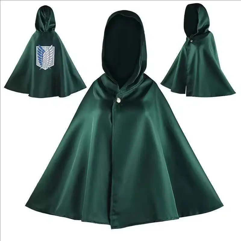 Anime Attack on Titan Cloak Shingeki No Kyojin Scouting Legion Cosplay Costume Cos Green Cape Mens Clothes Cosplay Costume Women
