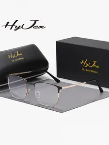 HyJex 1 Piece Unisex Business Style Full Frame Plaon Glasses Show Intellect Square Frame Plaon Glasses