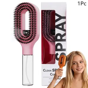 Curly Hair Detangling Comb with Fine Mist Spray, Prevents Breakage, Smooths Frizz, Designed for Curly Hair, Dry and Wet Use, Portable, Curly Hair Tool