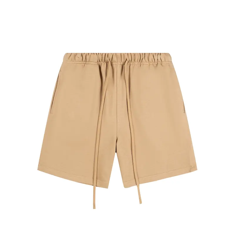 Veiskor Light Oatmeal Shorts Men's Loose Fit Trendy Streetwear Beige Casual Shorts 2000s Style Fall Outfits Fuerzaclothing brand summerwins,clothes,,beach,vacation,