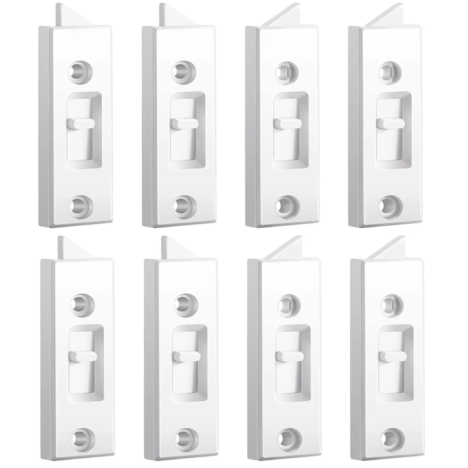 8 Pcs Window Latch Locks Tilt Latch Plastic, 2 Inch Hole Center Spacing Sliding Window Lock Replacement HardwareGift