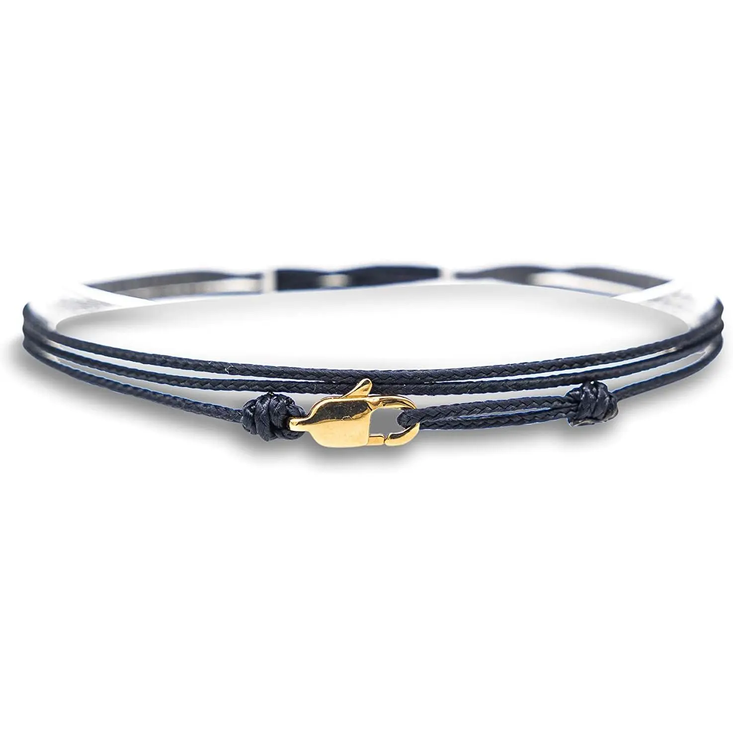 Nautical Rope Bracelet for Men  & Adjustable Wrap String Bracelets with Snap Hook  for Him