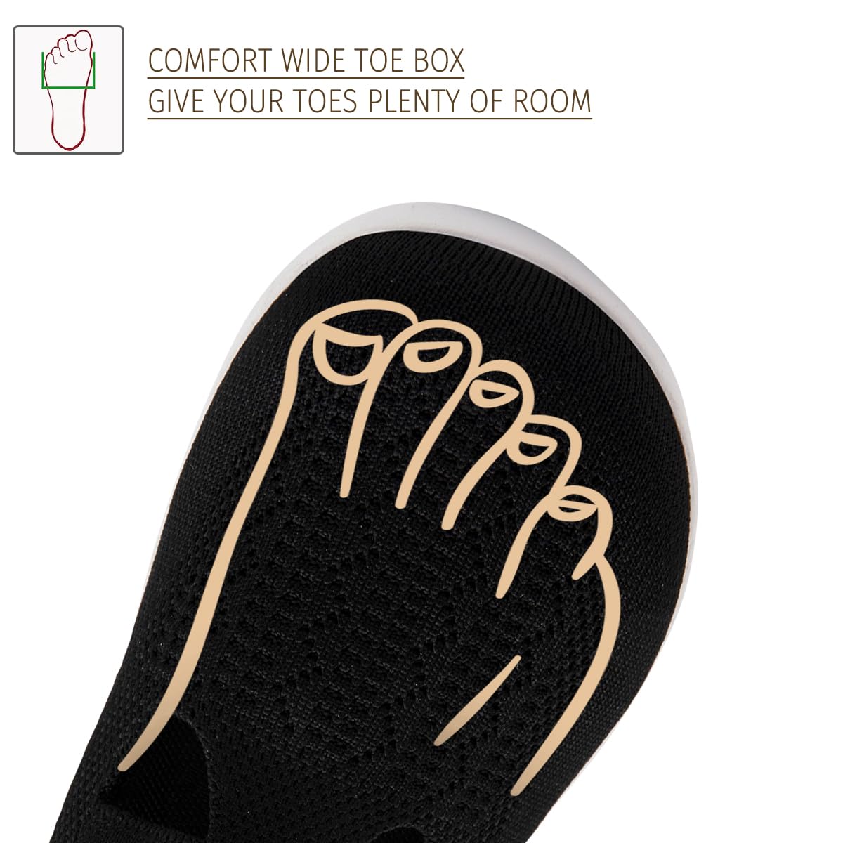 Women's Slipon Barefoot Flats Casual Shoes Fashion Comfortable Breathable Footwear Loafers with Rubber Sole Minimalist Walking Wide Toe Box Sneakers Lightweight All-Season  Girl SpringStatements