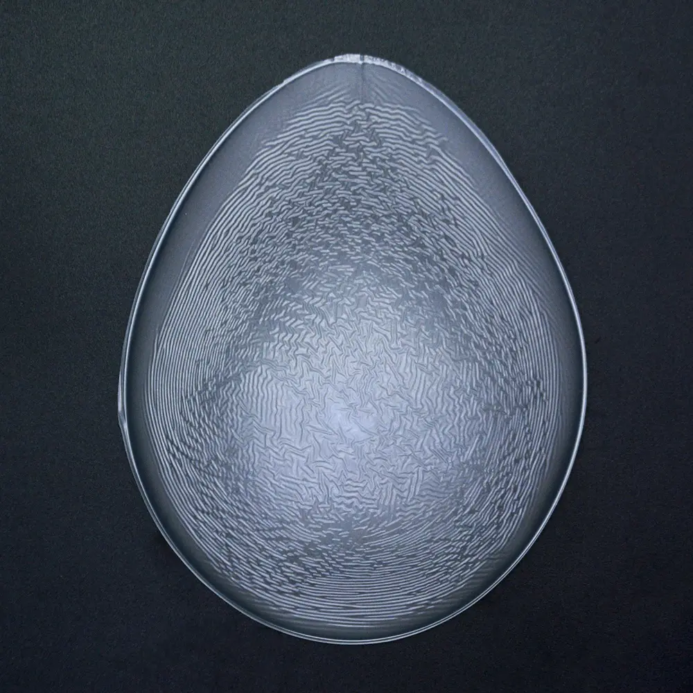 One Piece WANTES Medical-Grade Silicone Clear Oval Breast Forms, Chest Prosthesis for Cosplay/Mastectomy Recovery