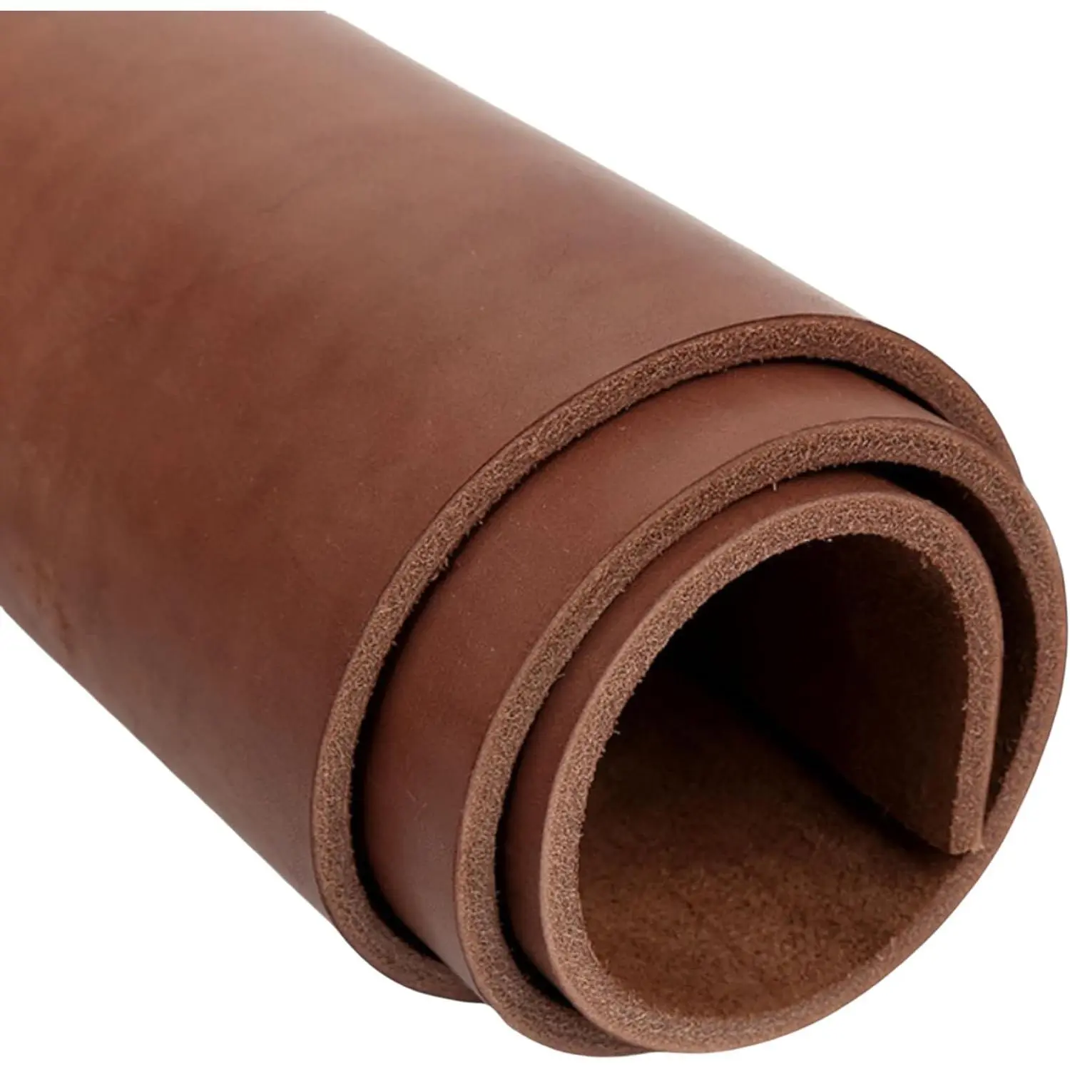 Full Grain Leather Sheet, 4-5mm Thick, Brown Leather, Vegetable Tanned Leather for Crafting, Tooling, Sheath Making (Brown 12 x 12 inches)