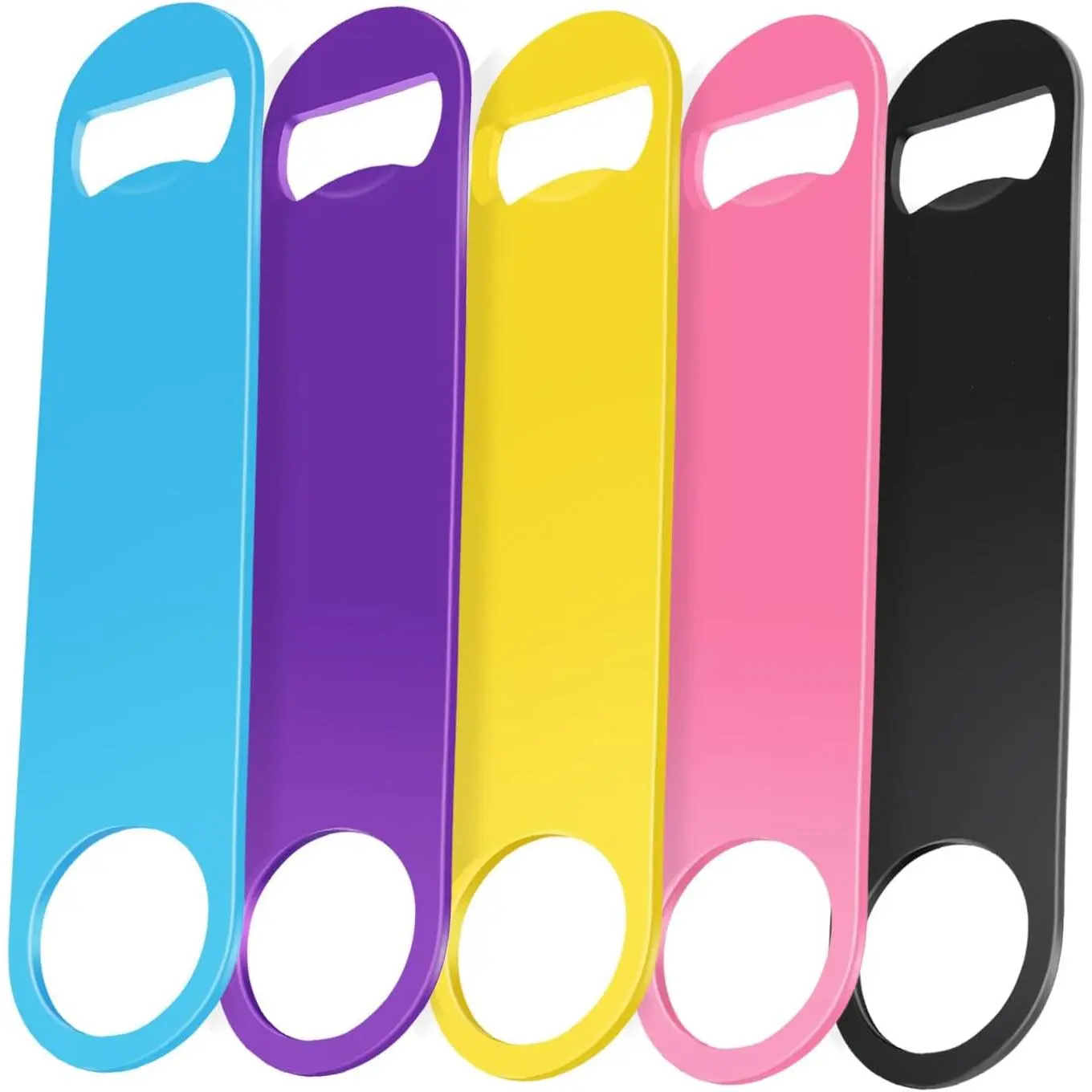 -5 Pack 7 Inches Large Colorful  Bottle Openers,Stainless Steel ﻿
